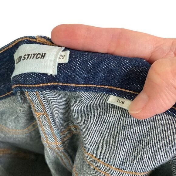 Taylor Stitch The Slim Jean In 3 Month Rinse Selvege Men’s 29 Blue Buttonfly NEW - Picture 11 of 12